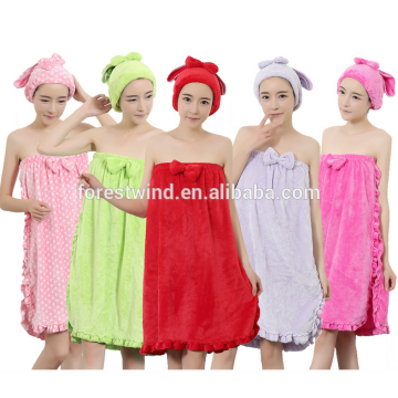 Fashion Female Microfiber Towel Wrap Dress